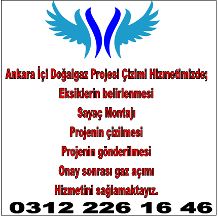 Ankara kombi doğalgaz projesi 0312 226 16 46 doğalgaz proje